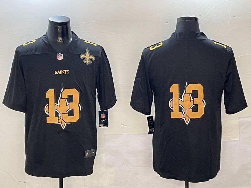 Men New Orleans Saints #13 No Name Black 2024 Nike Limited NFL Jersey style 0102